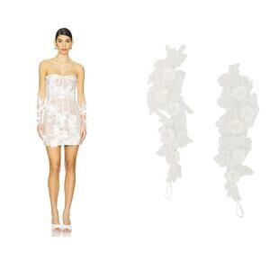 Bronx and Banco Floral Gloves in White